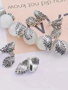 8/20/50 件,珠宝制作垫片。16 毫米复古羽毛形垫片珠,带有雕刻纹理的古银锌合金装饰珠,用于 DIY 耳环、项链、手链和其他珠宝配饰制作。珠子,珠宝制作用珠子,珠宝制作用品,垫片珠,手链珠,手链珠,饰物,珠子垫片。生日派对、万圣节、圣诞节装饰、成人工艺品用品 - 彩色 - 查看 7