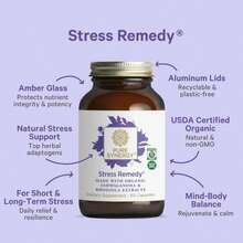 PURE SYNERGY Stress Remedy | Soothing Supplement With Ashwagandha | Organic Adaptogen Support From Rhodiola, Lemon Balm, And Holy Basil | For Stress Relief, Adrenal Health, And Mood (60 Capsules) - White - View 3