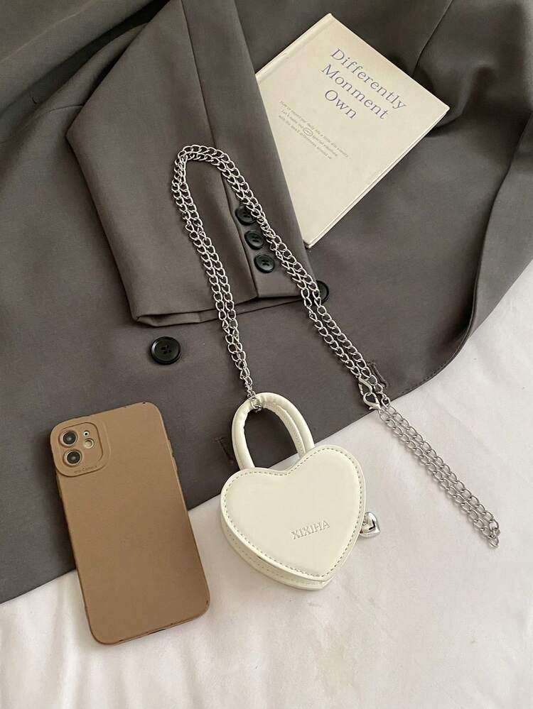 Children's Cross-Body Shoulder Bag, Heart-Shaped Earphone Bag, Fashion Bag, Mini Coin Purse, One-Piece - Mini Version - View 11