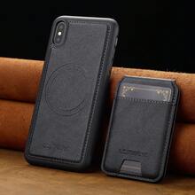 OUKNOEO Detachable Magnetic Wireless Charging Faux Leather Phone Case, Compatible With IPhone 17 Air 16e 15 14 13 Pro Max S26 S25 Edge S24 Ultra Plus A37 A57 Pixel 10 9 8 7, With Card Holder, 3 Card Slots, Anti-Theft Card Pocket - Black - View 62