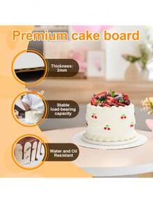 2 Packungen weiße Kuchenboxen mit Sichtfenster und Böden, Einweg-Dessert-Transportbehälter für Geburtstagsparty-Geschenke, Backzubehör für Kinder und Familie