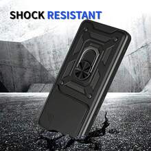 Sliding Camera Lens & Stand Protective Case For V 60 5G Smartphone - Black - View 6