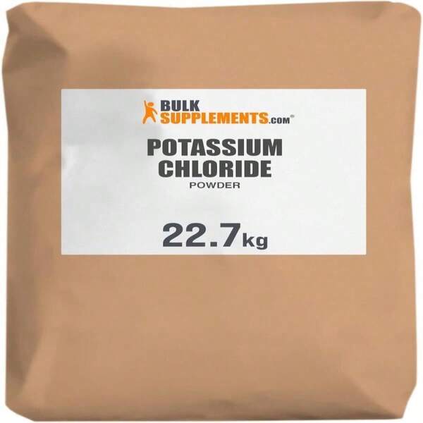 BulkSupplementscom Potassium Chloride Powder - Salt Substitute, Potassium Salt - Gluten Free, 200mg Per Serving, 1kg (22 Lbs) (Pack Of 1)