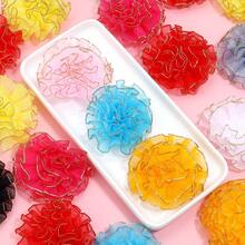 10 pièces Fleurs de Chiffon Œillet Bordées d'Or 5cm, Grande Taille, Accessoires de Décoration de Vêtements, Matériaux DIY pour Pinces à Cheveux, Fleurs de Décoration pour Sacs, Chaussures, Chapeaux, Décoration Maison, Décoration d'Emballage Cadeau, Fournitures Artisanales Fête des Mères, Options Multicolores