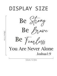 圣经经文励志墙贴，卧室客厅儿童房装饰励志语录贴纸，家居装饰，房间灵感，励志语录，现代墙面艺术，自粘贴纸，PVC材质，撕下即贴，语录贴纸，室内设计师，办公室励志 - 彩色 - 查看 13