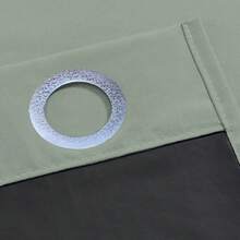 2 件装极简主义鼠尾草绿色遮光窗帘，黑色遮光涂层，100% 遮光，隔音，隔热，隐私保护，索环顶部，轻质涤纶面料，可水洗，适用于卧室、客厅、办公室、户外遮阳，100gsm - 薄荷綠 - 查看 5