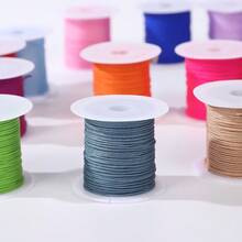 1 Set 20 Rolls Chinese Rope 0.8mm, Random Mixed Color Nylon Thread, Suitable For DIY Bracelets, Necklaces, Beaded Jewelry, Accessories, Materials - Mini 25-color Jade Thread - View 6