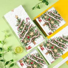 2/4 pièces Serviettes à vaisselle imprimées avec motif sapin de Noël, super absorbantes en microfibre moderne pour la cuisine et la cuisson, douces et très absorbantes, excellent cadeau pour les voisins, mamans, amis, pendaison de crémaillère, décoration de Noël, accessoires de cuisine