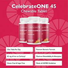 Celebrate Vitamins CelebrateONE 45 Chewables, 45mg Iron - Once Daily Bariatric Multivitamin, Essential Vitamins &Amp; Minerals - Gastric Bypass &Amp; Sleeve Gastrectomy Supplement - Cherry (30 Tablets) - Flavor NameB - 查看 2