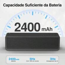 Bocina inalámbrica portátil bluetooth barra excelente sonido 1 hora de carga BOC250 auxiliar microSD USB altavoz recargable diseño compacto salida de audio robusta controles integrados ideal para fiestas interiores exteriores soporte multimedia y llamadas manos libres - Negro - Ver 5