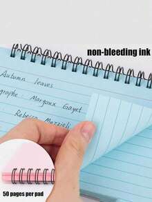 2pcs/1pc Simple Colorful Spiral Notebook, Multifunctional Coil Notebook Candy Color Lined Portable Diary Memo Index Card Creative Notepad, Easy Tear Binding, Pink Blue Green 5 Color Mix, Office Supplies Diary Notebook Student Back To School Stationery, Birthday Thanksgiving Gift, School Prize And Reward