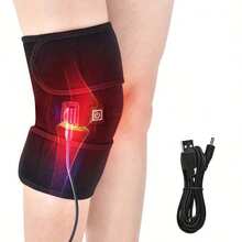 1pc USB Heated Knee Massager - Knee Relaxation & Keeping Warm Christmas Gifts,Hand Warmers,Gifts For Men,Stocking Stuffers,Hand Warmers Rechargeable Insulation,Galentines,Puppy,Carnival,Party Decorations,Spring Summer Picks,Brides Maid Gifts,Room,Bedroom Decor,Beach,Travel,For Men,For Women,Vacation - Black - View 8
