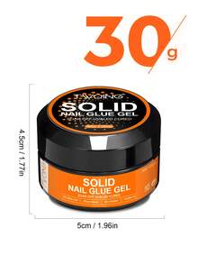 TWOING 2 Bottles Solid Nail Glue Gel Set, Extra Large Capacity Strong Adhesive For Press-On Nails, False Nail Tips & Rhinestones, UV Light Cured Multi-Use 3D Sculpting Gel For DIY Nail Art - 無色 - 查看 9