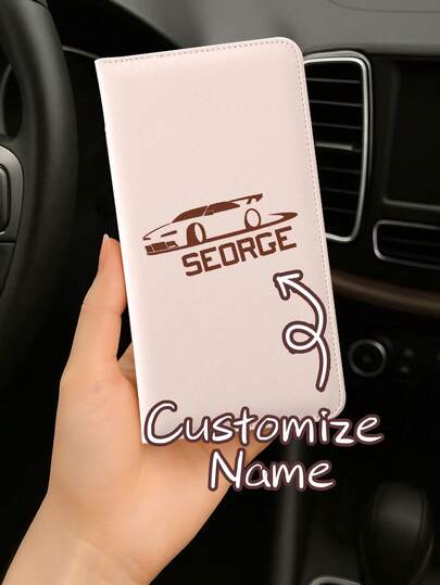 Ayotu Porte-documents personnalisé pour carte d'immatriculation et d'assurance automobile - Organisateur de boîte à gants de voiture, compartiment de rangement pour camion, contient des documents importants, permis, passeports, cartes, accessoires automobiles, unisexe, cadeau idéal pour les propriétaires de voitures, camions, motos et remorques, excellent pour Noël, la Fête des Pères et les cadeaux de Nouvel An