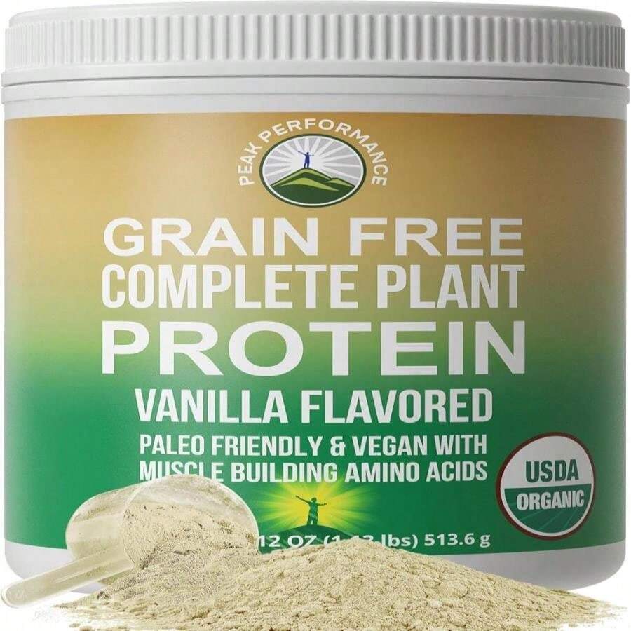 Organic Paleo Grain Free Plant Based Raw Vegan Protein Powder Amazing Amino Acid Profile And Less Than 1g Of Sugar With Hemp And Pea Protein Chocolate Flavored - Tên hương vị B - Xem 1