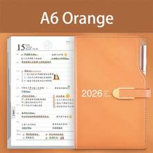 1 Stück 2026 Planungsbuch A5/A6 Terminplaner Kalenderbuch Tagesnotizblock (2026.01-2026.12)