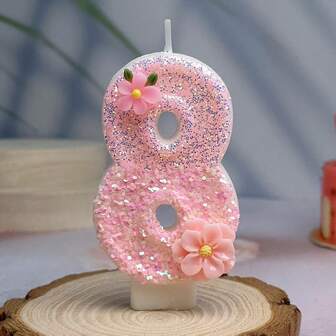 全新 0-9 数字花形创意生日蜡烛