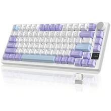 ATTACK SHARK Ajazz Wireless Mechanical Gaming Keyboard Hot Swappable TFT Display & Knob RGB Backlit BT 5.1/2.4Ghz /Type-C Wired Gasket-Mounted Custom Keyboard For PC/Win - Multicolor - View 12