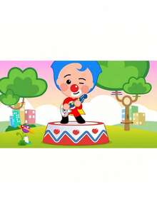 Plim Cartoon Pig Circus Birthday Party Background Decoration Banner Festival Warm Theme Party Photography Background Props JC-74