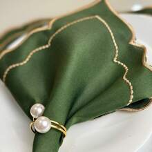 Placemat Kit, Embroidered Placemat, Round/Rectangular Table Placemat And Napkins - 莫斯皇室 - 查看 3