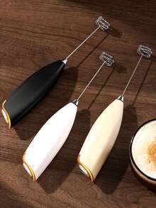 خلاط وفرّاد الحليب الكهربائي الجديد - فرّاد حليب يدوي من الفولاذ المقاوم للصدأ، مناسب للقهوة والكابتشينو والشوكولاتة الساخنة والماتشا - يعمل بالبطاريات (بطاريتان AA غير مشمولتان) - تصميم مدمج وأرجونومي