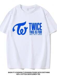 TWICE 2025 Tour Concert READY TO BE Series T-Shirt Kpop Clothes For Fans Summer Tops Women's Short Sleeve Tee Cotton Streetwear - Trắng 1 - Xem 1
