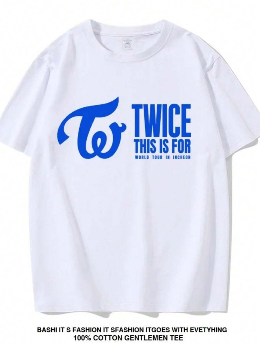 TWICE 2025 Tour Concert READY TO BE Series T-Shirt Kpop Clothes For Fans Summer Tops Women's Short Sleeve Tee Cotton Streetwear - Trắng 1 - Xem 1