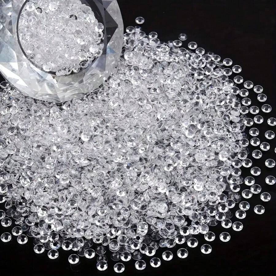 500pcs/1000pcs 樹脂DIY果凍水鑽 平底迷你圓形水鑽 用於手機殼、杯子、鞋子、靴子、衣物裝飾、手工DIY偶像周邊、姓名貼