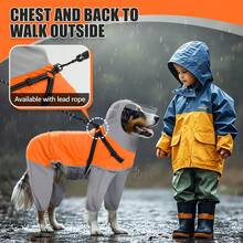 狗狗雨衣 - 防水雨衣，带胸背带和可拆卸帽子，反光双层狗狗雨披，适合小型、中型和大型犬。 - 彩色 - 查看 11