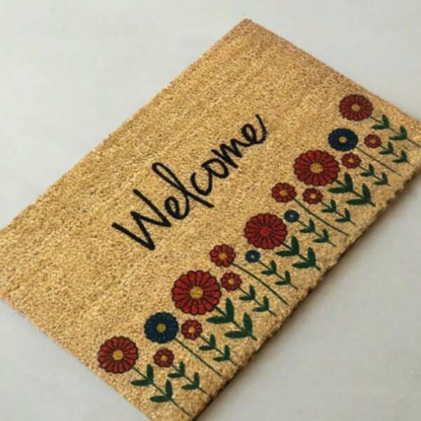 40x60 Cm Natural Coir Doormat With Heavy-Duty 100% PVC Backing – Non-Slip, Dirt-Trapping Brush Surface – 18–22 Mm Thick Durable Mat For Indoor & Outdoor Use MADE IN TURKEY