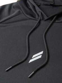 1 Stück Herren Lässig Kapuzen T-Shirt, reflektierendes Design, Langarm sportlicher Kapuzenpullover, elastisch weich bequemer Lässig Hoodie, leicht weiches Kapuzen Weste mit Kordelzug, atmungsaktiv, leicht, weich, bequem, geeignet für Gym, Outdoor-Aktivitäten und Lässig Wear