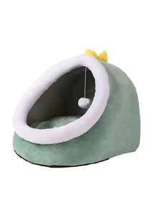 1 pieza Cama para gato/perro, Casa de mascotas cerrada y cálida para invierno, Extraíble y lavable, Diseño lindo para perros y gatos pequeños