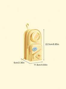 1 Hộp đựng bút chì nhiều lớp dung tích lớn - Ba lô trong suốt, Đồ dùng học tập phong cách thẩm mỹ cho bé gái và bé trai, Học sinh tiểu học và trung học cơ sở dễ thương, Hộp đựng bút chì tiện dụng cho trẻ em - Nhiều màu - Xem 4