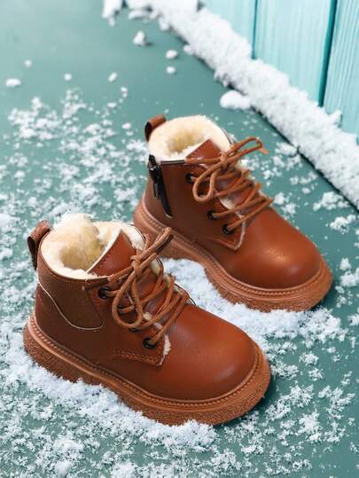1 par avslappnade ankelboots för baby med sidedragkedja, låga boots för flickor