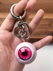 1个怪异树脂眼球钥匙扣 - 哥特风和另类风格爱好者的独特礼物 - 万圣节惊悚礼品袋挂饰，可作为汽车、老师、朋友、姐妹的礼物创意 - 彩色 - 查看 7