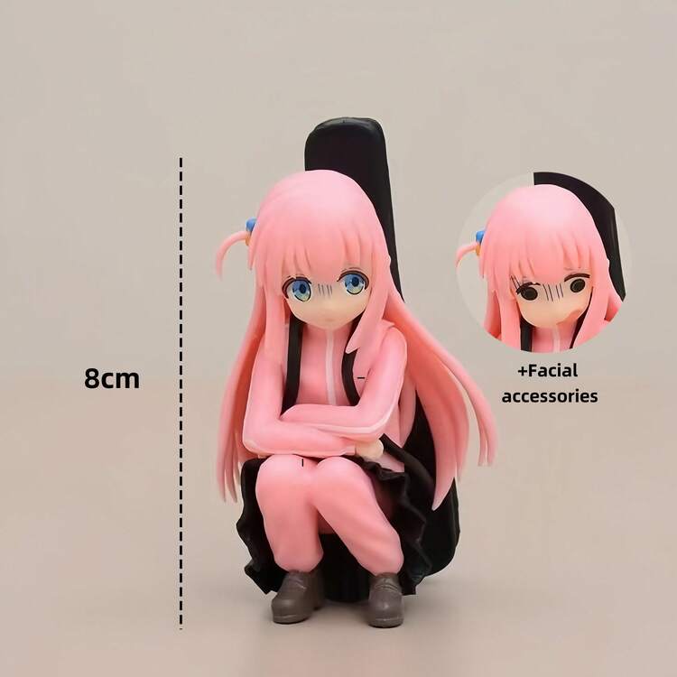 Bocchi The Rock! 后藤一人手办，桌面模型，吉他爱好者、动漫迷的最佳礼物 - 圣诞礼物、生日礼物 - 彩色 - 查看 12