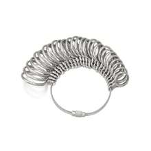 Ring Sizer Measuring Tool Kit, Ring Mandrel Measurer, 27 PCS Premium Steel Measuring Ring Tool, US Ring Size 0-13, 2 PCS Reusable Finger Size 1-17 USA Rings Size With Magnified Glass