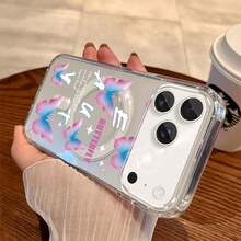 1pc Blue Pink Butterflies Pattern Transparent IPhone 17 Pro Max Mobile Phone Case, Acrylic Material Mobile Phone Case, Compatible With Magnetic Charging, Suitable For IPhone 17/17 Air/17 Pro/17 Pro Max, Can Be Used For IPhone 11/12/13/14/15/16/Pro/Plus/Pro Max/16e/ 22/23/24/25/Plus/Ultra/Fe/Edge Mobile Phone Case - 無色 - 查看 2