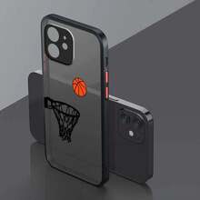 Fútbol Baloncesto Arte Genial Lujo Moderno Compatible con Apple 16 15 14 13 12 11 8 XR XS Pro Plus Funda Protectora de TPU Suave Transparente Mate - Colores mixtos - Ver 6