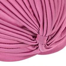 1pc Unisex Turban Headband With Twisted Knot & Pleated Design, Breathable & Lightweight, Classic Solid Color Headwrap, Versatile For Outdoor, Yoga, Sports, Casual Wear