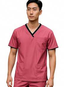 SOULMATE Herr T-shirts - Babyrosa - Visa 1
