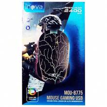 Mouse Gamer com Fio sensor 2400 DPI 6 Botões Programáveis Inova RGB USB Confortável - Multicolorido - Visão 6