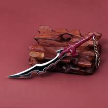 1 pezzo Portachiavi modello in metallo dell'arma Kasaka's Poison Knife del personaggio Sung Jin-Woo dell'anime Solo Leveling, regalo da collezione per gli amici fan