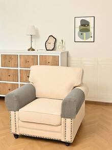 2pcs Khaki Solid Striped Sofa Armrest Covers, Classic Minimalist Design, High Elasticity Dust-Proof Sofa Armrest Protectors, Anti-Cat Claw, Removable And Washable, Suitable For Living Room, Study, Bedroom Sofa Armrests, Black, Light Gray, Beige (4 Clips Included)