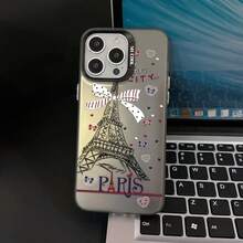 Funda de Teléfono Torre Eiffel de París para 16 15 14 13 12 11 Pro X XR XSMAX 8 Plus Cubierta Trasera Mate Antigolpes - Colores mixtos - Ver 7