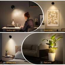 1 pieza Foco recargable con control remoto, luz de ambiente para fotografía de pared, sin cableado, sin perforación, sin instalación, luz inalámbrica de pared para decoración del hogar, luz de pared LED con control táctil