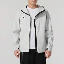 Under Armour Men's Windproof Warm Hooded Zip-Up Jacket - Grey - View 2