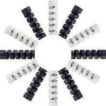 12 件螺旋硅胶 USB 线缆保护器，高柔韧性电线保护器，适用于充电器/线缆/鼠标，兼容所有手机/电脑，黑色/灰色线缆整理器 - 彩色 - 查看 6