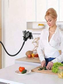 1pc 360° Rotatable Phone Stand, Spiral Base For Bedside Or Bed, Slouchy Person Essential, Hands-Free, Perfect For Binge-Watching Before Bed