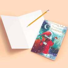 Charming Christmas Card With Envelope (11cm*16cm) - Perfect For Friends, Family & Special Occasions - High-Quality, Creative Holiday Greeting For Grandson